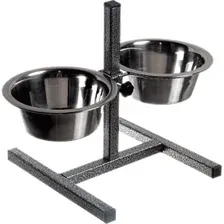 Подставка для мисок Zoonik 08812-2 (металлик, с мисками)