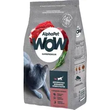 Сухой корм для кошек AlphaPet WOW для взрослых кошек говядина и печень 7кг