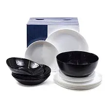 Набор тарелок Luminarc Diwali Black White P4360