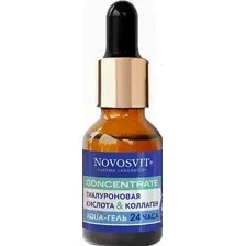 Гель для лица Novosvit Concentrate Aqua-гель 24 часа гиалуроновая кислота и коллаген (25мл)