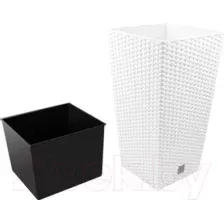 Кашпо Prosperplast Rato Square DRTS400-S449 (белый)
