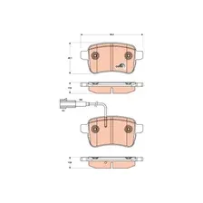 Тормозные колодки дисковые задняя ось TRW GDB1905