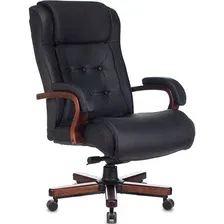 офисное компьютерное кресло Бюрократ T-9926 WALNUT, черный