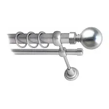 Карниз для штор Lm Decor Шар большой 059 2р гладкий 25/16мм (сатин, 1.8м)