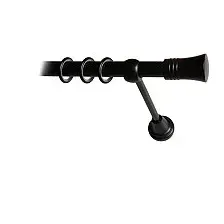 Карниз для штор Lm Decor Гиро 071 1р гладкий 25мм (черный матовый, 3.2м)
