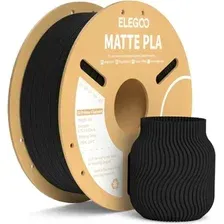 Филамент Elegoo PLA Matte (1.75 мм, 1 кг, матовый черный)