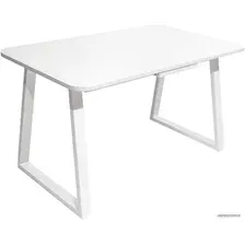 Кухонный стол Sheffilton SHT-T40/130-160 (белый глянцевый/белый)