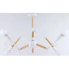 Люстра Ambrella Traditional TR80485/6 WH/LW (белый/светлое дерево)