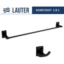 Набор аксессуаров для ванной Lauter 21SH8392 + 21SH9092 (Matt Black, 2 предмета)