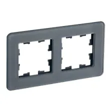 Рамка для выключателей и розеток IEK Brite BR-M22-G-41-K53 (графит)