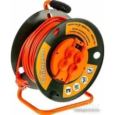 Удлинитель на катушке Glanzen EB-50-009 (50 м, оранжевый)