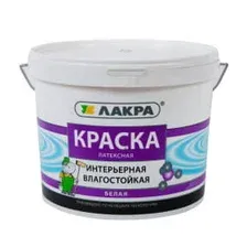 Краска Лакра Латексная интерьерная влагостойкая (6.5кг, белый)