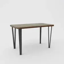 Кухонный стол Hype Mebel Польский 110x70 (черный/дуб галифакс олово)