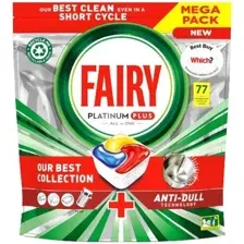Капсулы для посудомоечной машины Fairy Platinum Plus Все в 1 Лимон (77 шт)