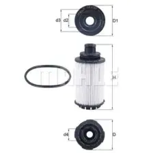 Фильтр масляный MAHLE OX 1137D