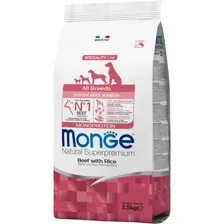 Сухой корм для собак Monge All Breeds Puppy &amp Junior Monoprotein Beef with Rice (для щенков всех пород с говядиной и рисом) 2.5 кг
