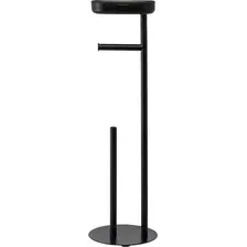 Стойка для туалетной бумаги с ершиком Bergenson Bjorn Slim / BB0000944 (черный)